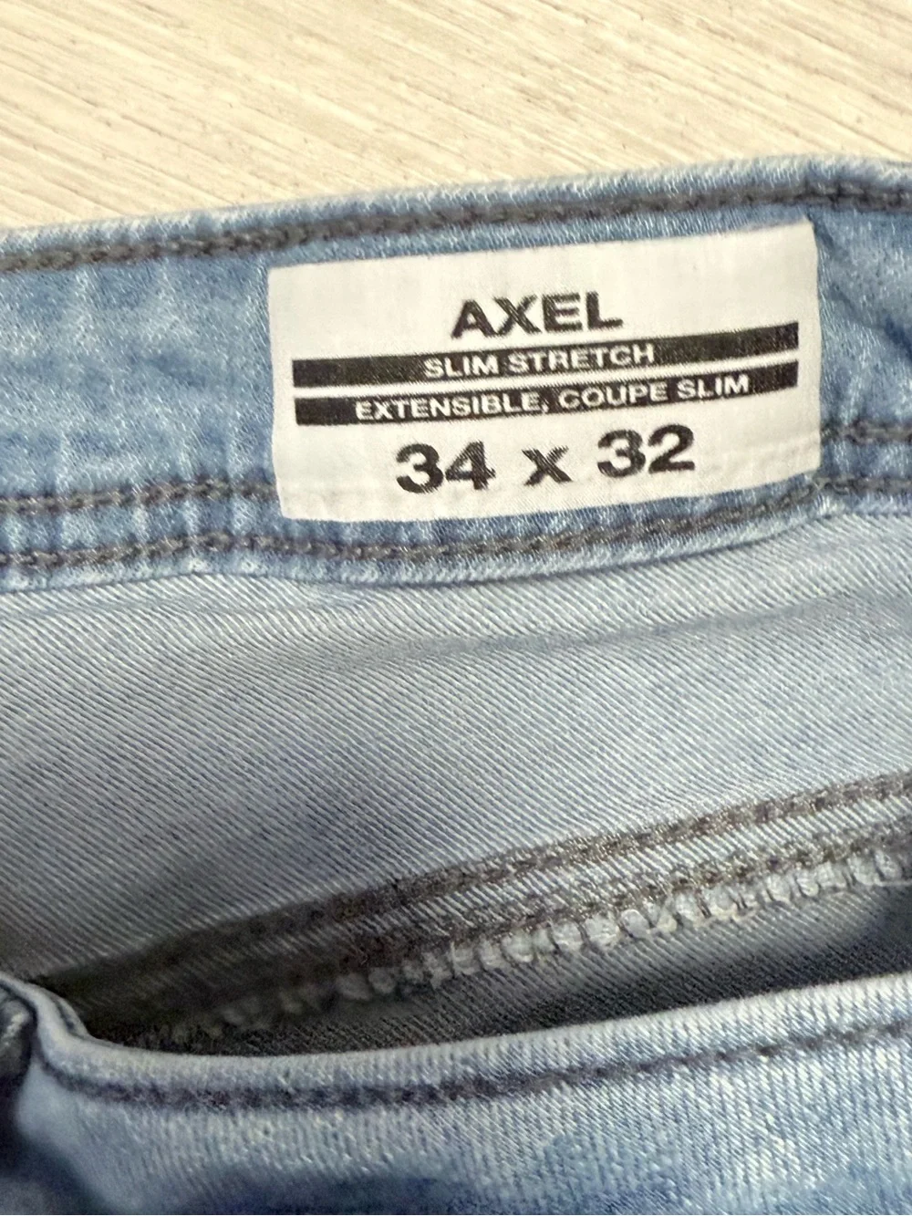 Buffalo Axel Slim Stretch Fit Light Wash Men’s Jeans 34x32